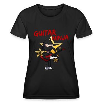 Ninja guitar guitar player guitar boy guitar - Women's Functional T-Shirt - black - Front - AI Model Female 172 light (172cm)