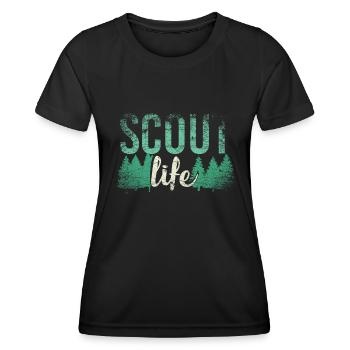 Scouting Scout Life - T-shirt sport Femme - noir - Devant - AI Model Female 172 light (172cm)