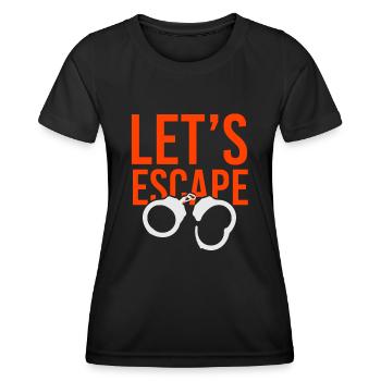 Les prisonniers s'échappent de la prison - T-shirt sport Femme - noir - Devant - AI Model Female 172 light (172cm)