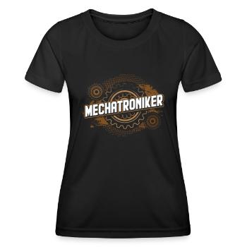 Mechatroniker - Frauen Funktions-T-Shirt - Schwarz - Vorne - AI Model Female 172 light (172cm)