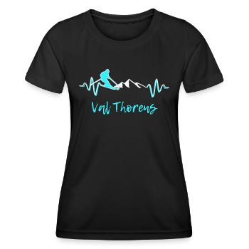Skifahren Val Thorens - Frauen Funktions-T-Shirt - Schwarz - Vorne - AI Model Female 172 light (172cm)