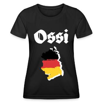 Ossi DDR Ostdeutschland - Frauen Funktions-T-Shirt - Schwarz - Vorne - AI Model Female 172 light (172cm)