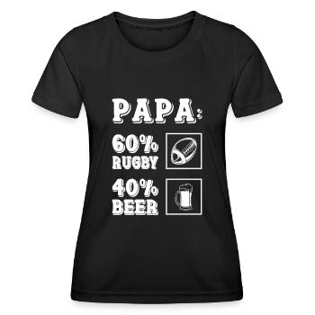 Rugby Player Rugby Gift Rugby Coach - Women's Functional T-Shirt - black - Front - AI Model Female 172 light (172cm)