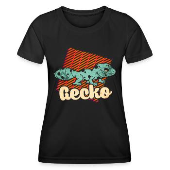 Gecko - T-shirt sport Femme - noir - Devant - AI Model Female 172 light (172cm)