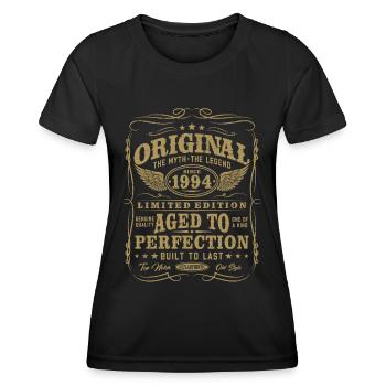 1994 Vintage Born Vintage Rétro Anniversaire - T-shirt sport Femme - noir - Devant - AI Model Female 172 light (172cm)