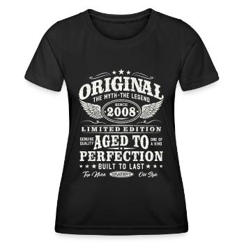 Original 2008 Vintage Vintage Rétro Anniversaire - T-shirt sport Femme - noir - Devant - AI Model Female 172 light (172cm)