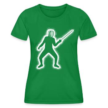 Fechter Fecht Fechtkunst Herren Kinder Fechten - Frauen Funktions-T-Shirt - Kelly Green - Vorne - AI Model Female 172 dark (172cm)