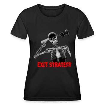 Mad crazy suicide suicide bizarre lol krass xray - Women's Functional T-Shirt - black - Front - AI Model Female 172 light (172cm)
