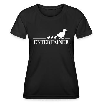 landleben entertainer bauernhof ente dorfleben - Frauen Funktions-T-Shirt - Schwarz - Vorne - AI Model Female 172 light (172cm)