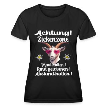 Lausmadl Dirndel Ersatz Humor lustiger Spruch - Frauen Funktions-T-Shirt - Schwarz - Vorne - AI Model Female 172 light (172cm)