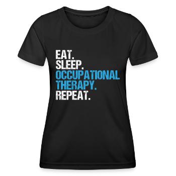Ergotherapie Ergotherapeut Ergotherapeutin - Frauen Funktions-T-Shirt - Schwarz - Vorne - AI Model Female 172 light (172cm)