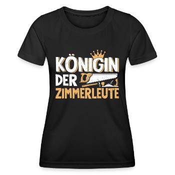 Zimmerer Zimmermann Zimmerei Zimmerin - Frauen Funktions-T-Shirt - Schwarz - Vorne - AI Model Female 172 light (172cm)