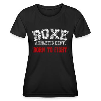 Boxen geboren, um boxen Gym GYM Sport zu kämpfen - Frauen Funktions-T-Shirt - Schwarz - Vorne - AI Model Female 172 light (172cm)