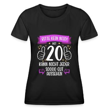 20 Geburtstag Mann Frau Lustig 20 Jahre - Frauen Funktions-T-Shirt - Schwarz - Vorne - AI Model Female 172 light (172cm)