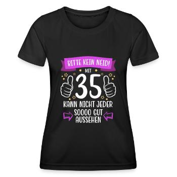 35 Geburtstag Mann Frau Lustig 35 Jahre - Frauen Funktions-T-Shirt - Schwarz - Vorne - AI Model Female 172 light (172cm)