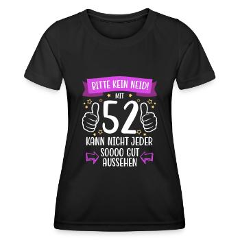 52 Geburtstag Mann Frau Lustig 52 Jahre - Frauen Funktions-T-Shirt - Schwarz - Vorne - AI Model Female 172 light (172cm)