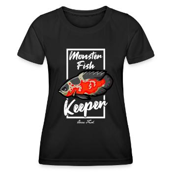 Monster Fish Keeper Oscar Fish - T-shirt sport Femme - noir - Devant - AI Model Female 172 light (172cm)