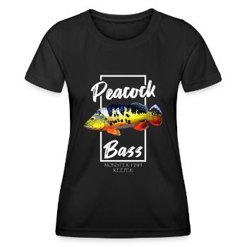 Peacock Bass Monster Fish Keeper - T-shirt sport Femme - noir - Devant - AI Model Female 172 light (172cm)