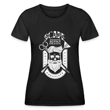 Aquascaper Retro Aquarium Fish Keeper Aquascape - T-shirt sport Femme - noir - Devant - AI Model Female 172 light (172cm)