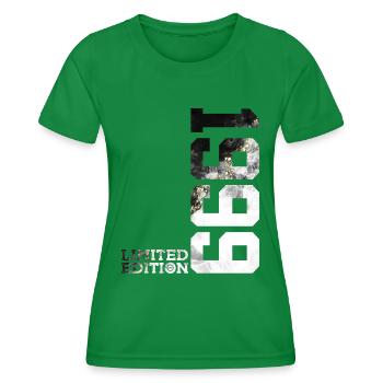 27TH BIRTHDAY LIMITED EDITION 1999 - Women's Functional T-Shirt - kelly green - Front - AI Model Female 172 dark (172cm)