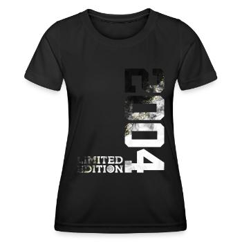 22. GEBURTSTAG LIMITED EDITION 2004 - Frauen Funktions-T-Shirt - Schwarz - Vorne - AI Model Female 172 light (172cm)