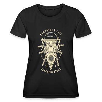 Tarentule Géométrique Indie Pet Spider Propriétaire Vintage - T-shirt sport Femme - noir - Devant - AI Model Female 172 light (172cm)