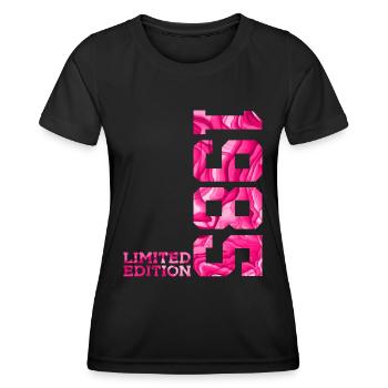 41E ANNIVERSAIRE ÉDITION LIMITÉE ROSE 1985 - T-shirt sport Femme - noir - Devant - AI Model Female 172 light (172cm)