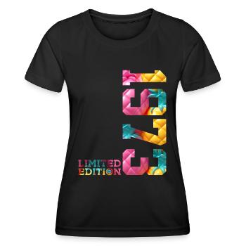 53RD BIRTHDAY LIMITED EDITION 1973 - Women's Functional T-Shirt - black - Front - AI Model Female 172 light (172cm)