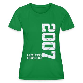 19TH BIRTHDAY LIMITED EDITION 2007 - Women's Functional T-Shirt - kelly green - Front - AI Model Female 172 dark (172cm)