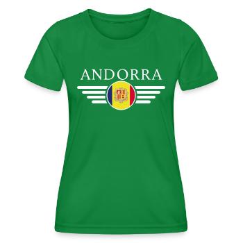 Andorra T-Shirt: Kultur, Eleganz - Frauen Funktions-T-Shirt - Kelly Green - Vorne - AI Model Female 172 dark (172cm)