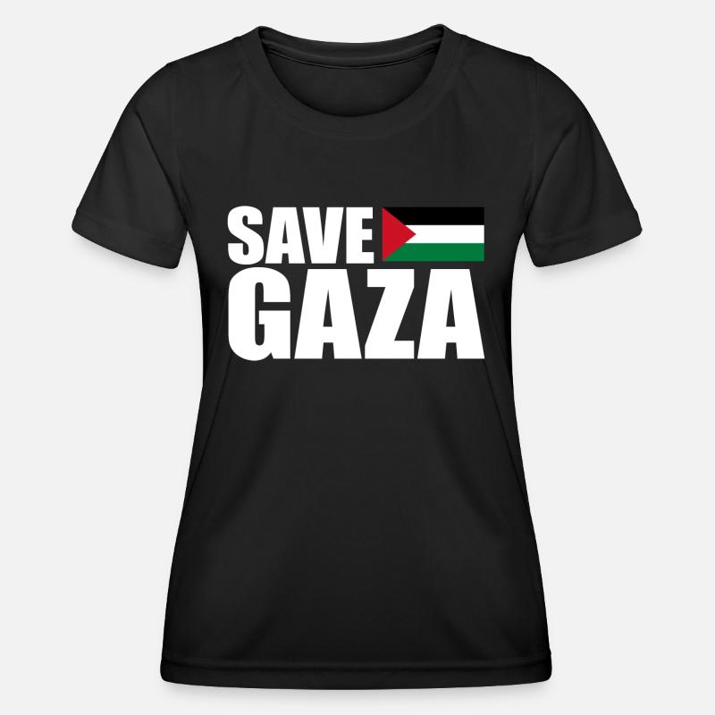 Save gaza - Women's Functional T-Shirt - black