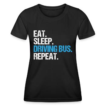Bus Driver Driver School Bus Bus Gift - Women's Functional T-Shirt - black - Front - AI Model Female 172 light (172cm)