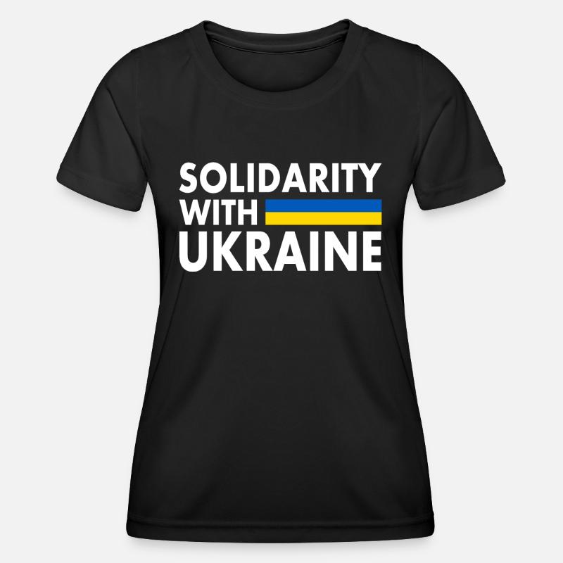 Solidarity with ukraine - Women's Functional T-Shirt - black