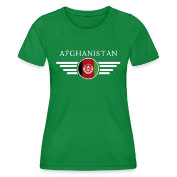 Ich liebe Afghanistan, Eleganz Stil Design T-Shirt - Frauen Funktions-T-Shirt - Kelly Green - Vorne - AI Model Female 172 dark (172cm)