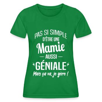 Mamie - T-shirt sport Femme - vert - Devant - AI Model Female 172 dark (172cm)