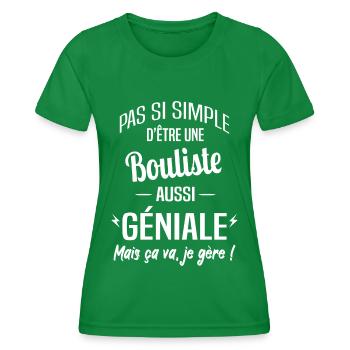 Bouliste - T-shirt sport Femme - vert - Devant - AI Model Female 172 dark (172cm)