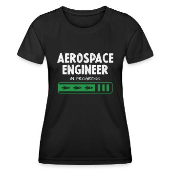Luft- und Raumfahrtingenieur In Fortschritt - Frauen Funktions-T-Shirt - Schwarz - Vorne - AI Model Female 172 light (172cm)