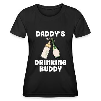 Le copain de boisson de papa drôle de bébé Design - T-shirt sport Femme - noir - Devant - AI Model Female 172 light (172cm)