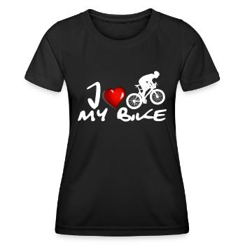 sport - I love my bike - I love my bike - - Women's Functional T-Shirt - black - Front - AI Model Female 172 light (172cm)