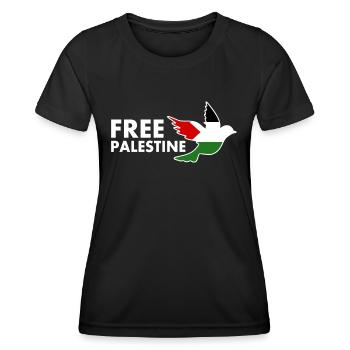 Free palestine - Frauen Funktions-T-Shirt - Schwarz - Vorne - AI Model Female 172 light (172cm)