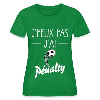 J'Peux Pas J'ai Pénalty Fan et Joueur De Foot - T-shirt sport Femme - vert - Devant - AI Model Female 172 dark (172cm)