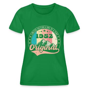 Geburtstagsgeschenk 1952 Frauen | Jahrgang 1952 - Frauen Funktions-T-Shirt - Kelly Green - Vorne - AI Model Female 172 dark (172cm)