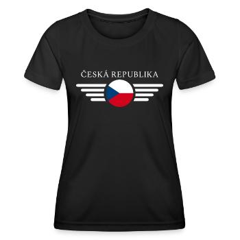 Tchéquie - T-shirt sport Femme - noir - Devant - AI Model Female 172 light (172cm)