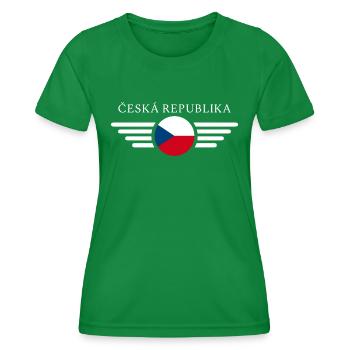 Tchéquie - T-shirt sport Femme - vert - Devant - AI Model Female 172 dark (172cm)