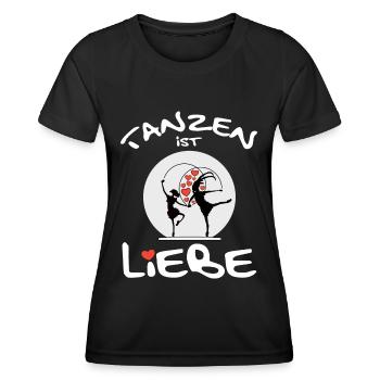 Tanzen ist Liebe - Tanzpaar - Frauen Funktions-T-Shirt - Schwarz - Vorne - AI Model Female 172 light (172cm)