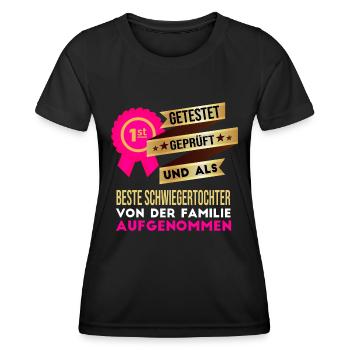 Beste Schwiegertochter der Welt. - Frauen Funktions-T-Shirt - Schwarz - Vorne - AI Model Female 172 light (172cm)