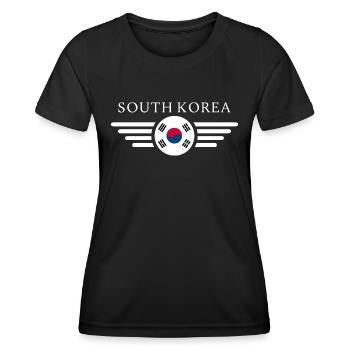 Corée du Sud - T-shirt sport Femme - noir - Devant - AI Model Female 172 light (172cm)