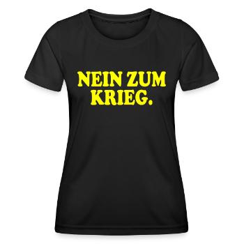 Nein zum krieg - Frauen Funktions-T-Shirt - Schwarz - Vorne - AI Model Female 172 light (172cm)