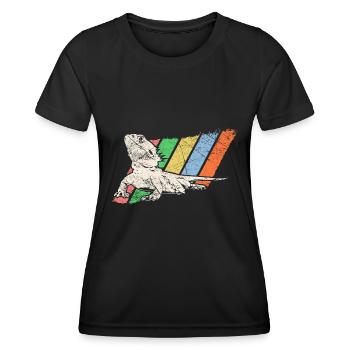 Animal de compagnie Retro - T-shirt sport Femme - noir - Devant - AI Model Female 172 light (172cm)