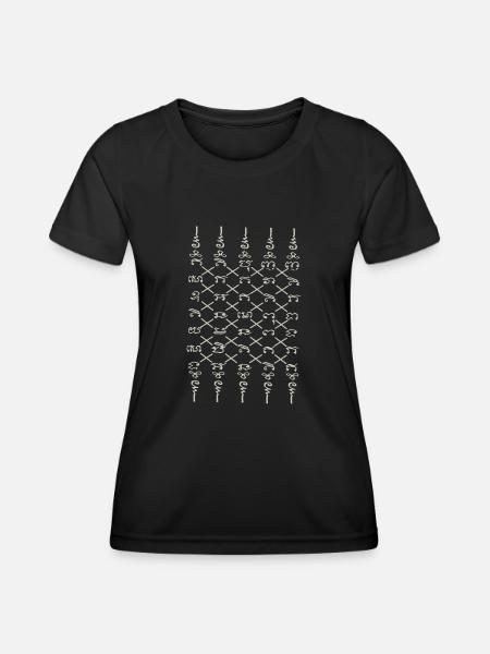 Sak Yant Thai Tattoo Fünf Linien Cooles Geschenk - Frauen Funktions-T-Shirt - Schwarz